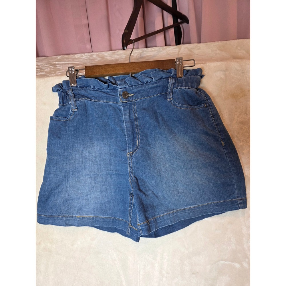 Est. 1946 Denim Women High Rise‎ Paperbag Waist Jean Shorts Blue Size 6